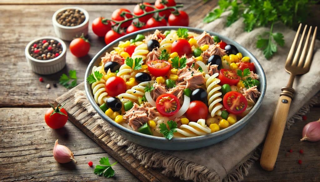 Receta de Ensalada de Pasta Fría con Atún