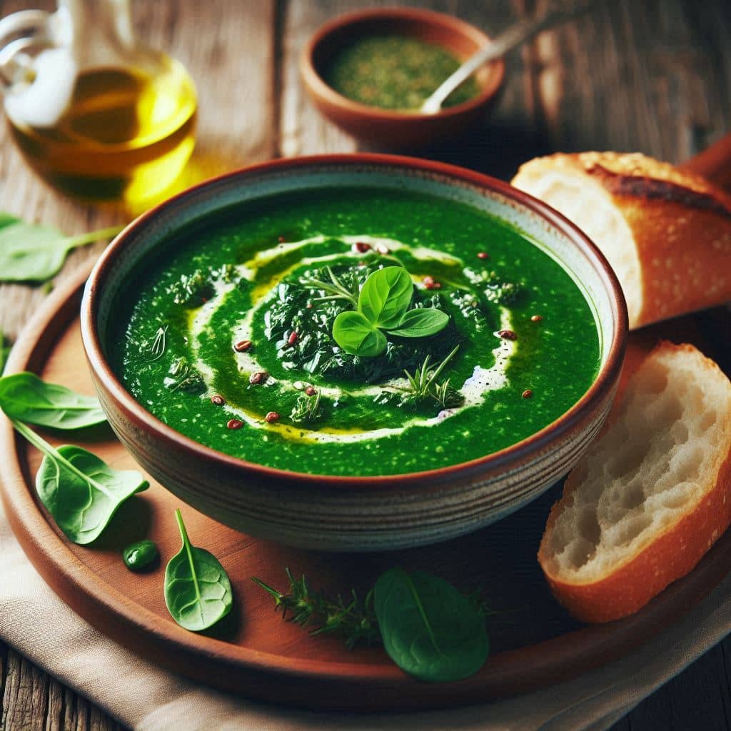 sopa de espinacas