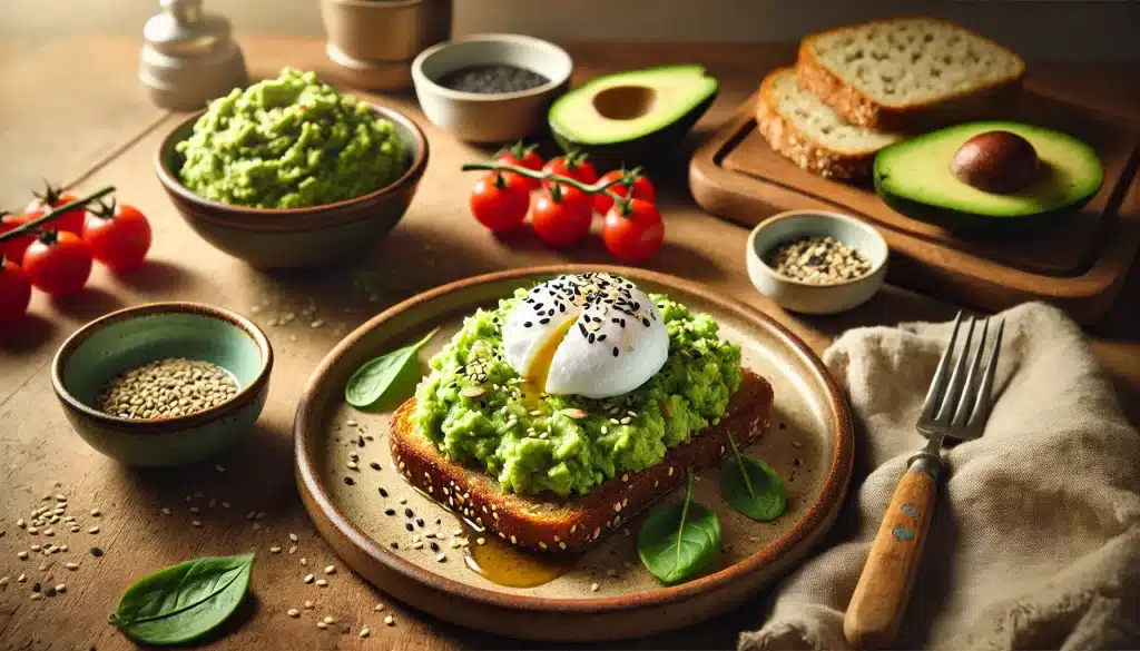 Tostadas de pan sin gluten con aguacate