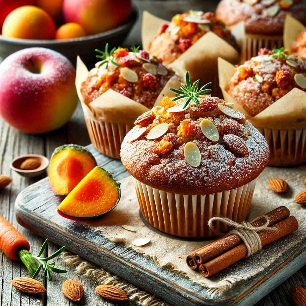 Muffins de zanahoria y almendra