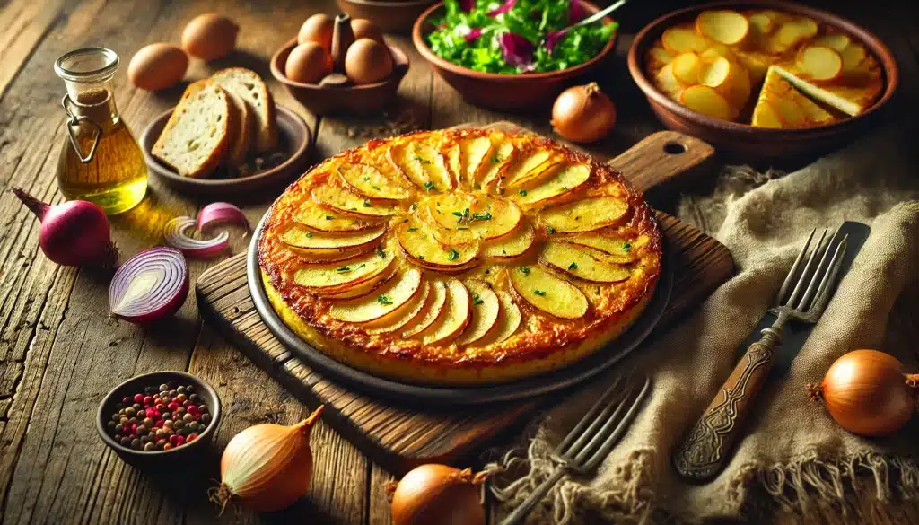 Receta de tortilla de papa y cebolla